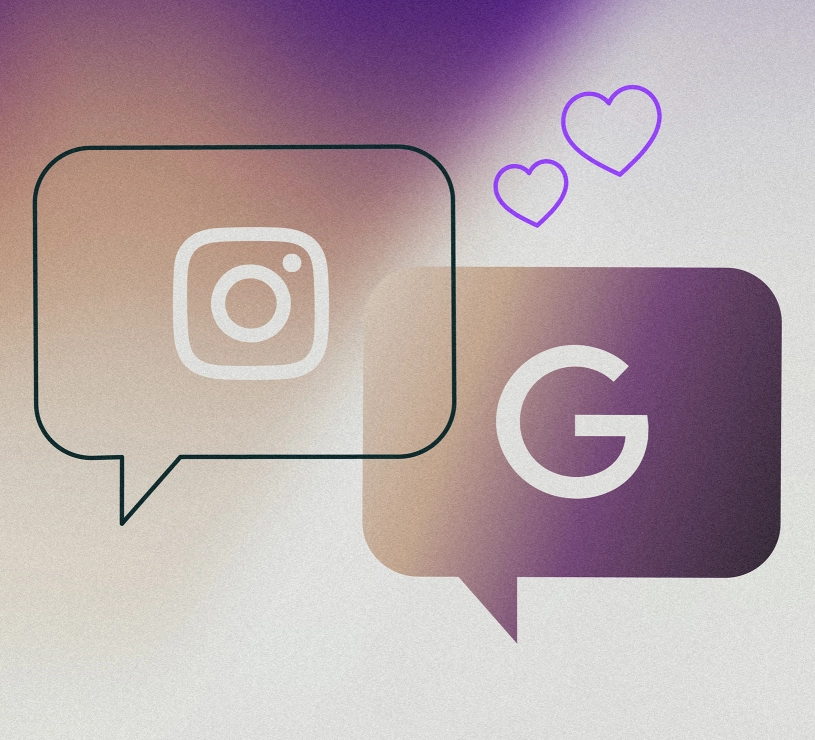 Google instagram chat bubble